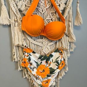 🍊NWOT🍊 Cupshe Tropical Bikini - 2 Piece - Large